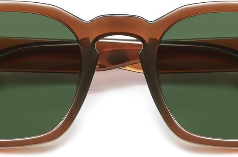 SOJOS Vintage Retro Square Polarized Sunglasses Men Standard Fit Trendy Womens Sun Glasses SJ2382