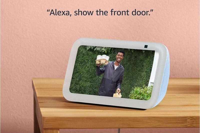 Amazon Echo Show 5 (newest model), Smart display with 2x the bass and clearer sound, Cloud Blue