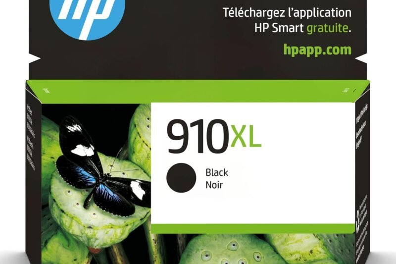 HP 910XL Black High-yield Ink Cartridge for HP Printers | Works with Printer Series: OfficeJet 8010, 8020; OfficeJet Pro 8020, 8030 | Eligible for Instant Ink | 3YL65AN
