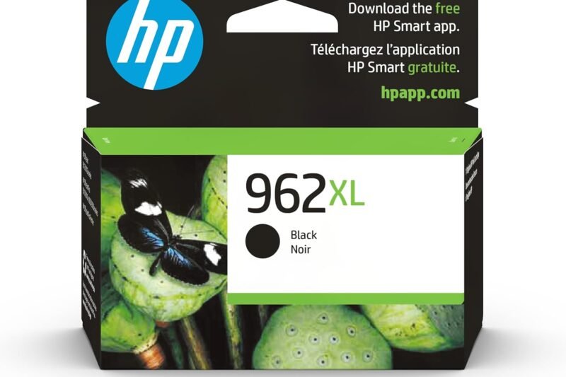 HP 962XL Black High-yield Ink Cartridge for HP Printers | Works with Printer Series: OfficeJet 9010, Pro 9010, 9020 | Eligible for Instant Ink | 3JA03AN