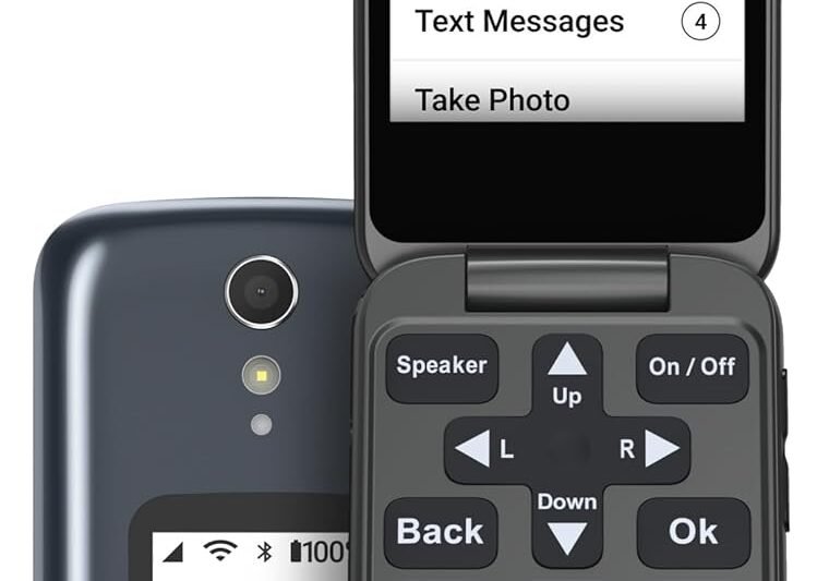 Lively Jitterbug Flip2 – Flip Cell Phone for Seniors – Not Compatible with Other Wireless Carriers- Must Be Activated Phone Plan- Graphite