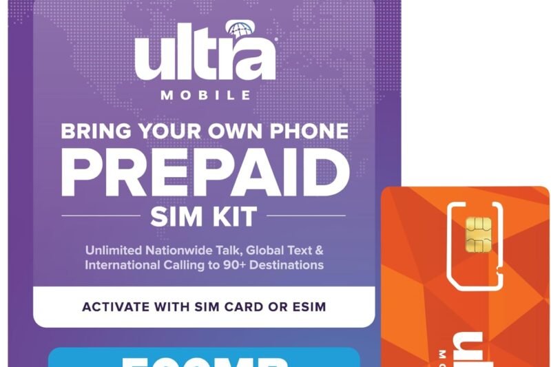 $13/mo. Ultra Mobile Prepaid Phone Plan with Unlimited Talk, Text, & 500MB of 5G • 4G LTE Data for 3 Months (3-in-1 SIM Card Kit)