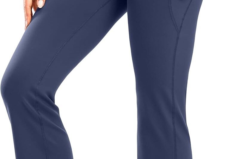 28″/30″/32″/34″ Inseam Women’s Bootcut Yoga Pants Long Bootleg High-Waisted Flare Pants with Pockets