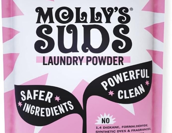 Molly’s Suds Original Laundry Detergent Powder | Clean Laundry Detergent Powder for Sensitive Skin | Simple, Effective Ingredients, Stain Fighting | 120 Loads (Lotus & Peony)