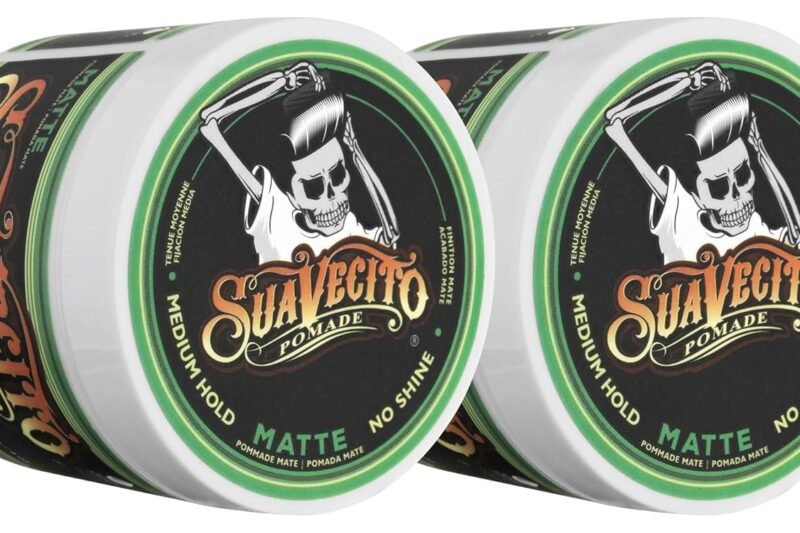 Suavecito Pomade Matte (Shine-Free) Formula 4 oz, 2 Pack – Medium Hold Hair Pomade For Men – Low Shine Matte Hair Paste For Natural Texture Hairstyles