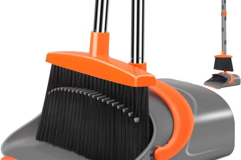 Ivandar Broom and Dustpan Set Review – Long Handle Upright Sweeping Combo for Indoor & Outdoor Cleaning