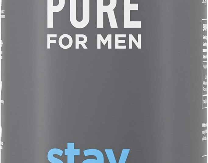 Pure for Men Original Cleanliness Stay Ready Fiber Supplement | Helps Promote Digestive Regularity | Psyllium Husk, Aloe Vera, Chia Seeds, Flaxseeds | Proprietary Formula | 60 Vegan Capsules