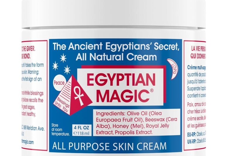 Egyptian Magic – All Purpose Face, Body, and Dry Skin Moisturizing Cream, Skin Protectant for Women & Men, Eczema Care Healing Balm, Scar Treatment, Stretch Marks, and Tattoo Aftercare, 4oz Jar